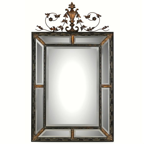 Ren-Wil Grand Montclair Beveled Mirror — Neo-Classical Bronze Frame