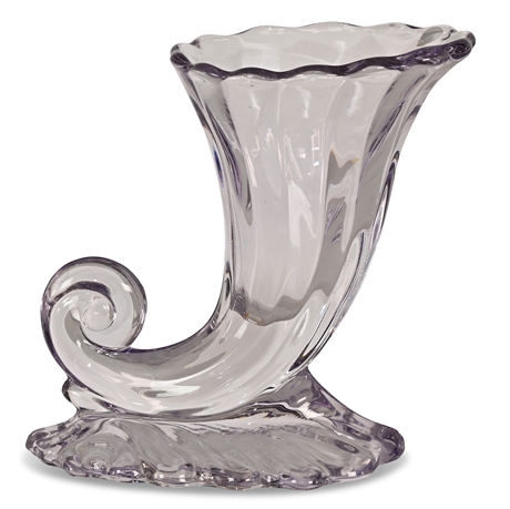 Vintage Heisey Horn of Plenty Cornucopia Vase