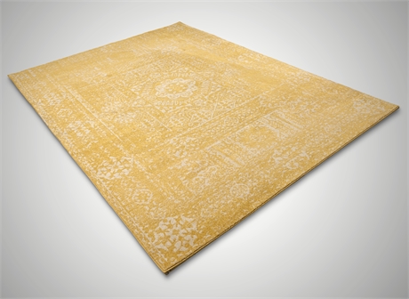 Unique Loom Heritage Collection Rug – Yellow/White 8' x 10'