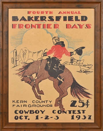 Frontier Days Framed Cowboy Poster