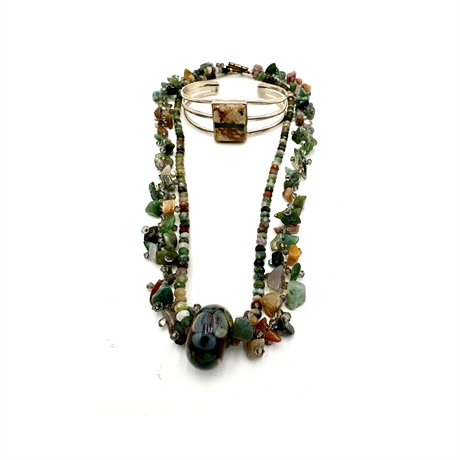 Sterling, Royston Ribbon & Agates