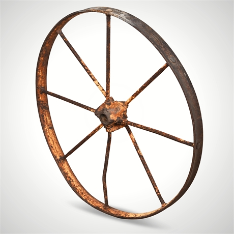 Antique Iron Wheel – 8 Spokes, 26" Diameter