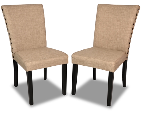 Pair Burntwood Parson Occasional / Side Chairs