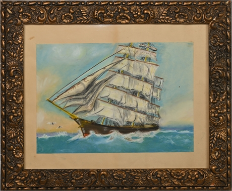 Early 20th Century Nautical Pastel