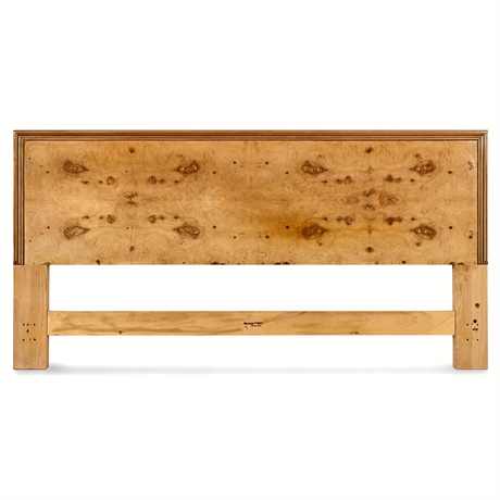 Henredon Scene Two Burl Wood King Headboard