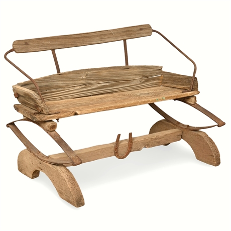 Antique Buckboard Wagon Seat -  Rustic Patina