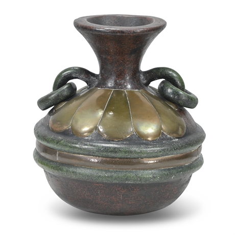 Brass & Copper Clad Decorative Vase