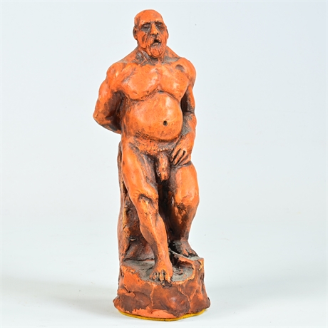 Nude Male Clay Sculpture From Spain