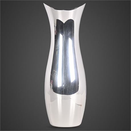 Nambe Studio #6056 Striker Vase by Karim Rashid – 8.75" Aluminum, Box & Docs