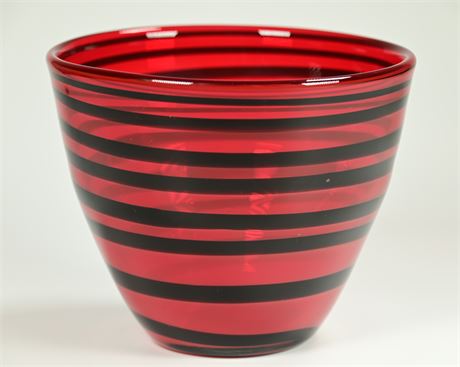Ruby Swirl Vase
