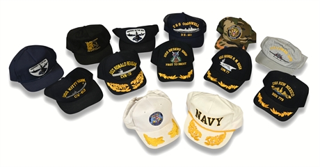 13 Vintage US Navy & Air Force Hats