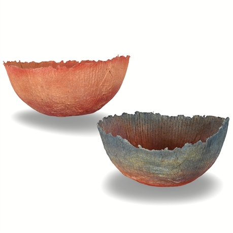 Pair of Handcrafted Paper Bowls