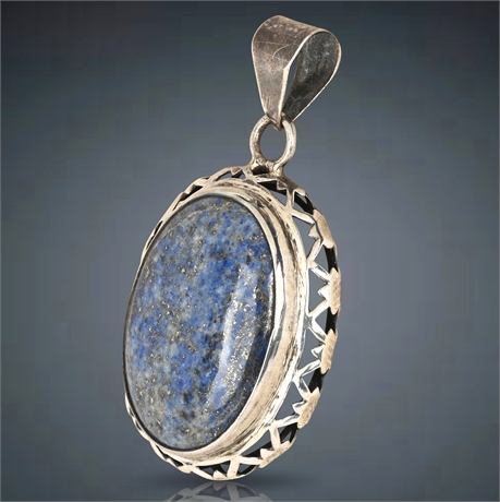 Sterling Silver Lapis/Sodalite Pendant