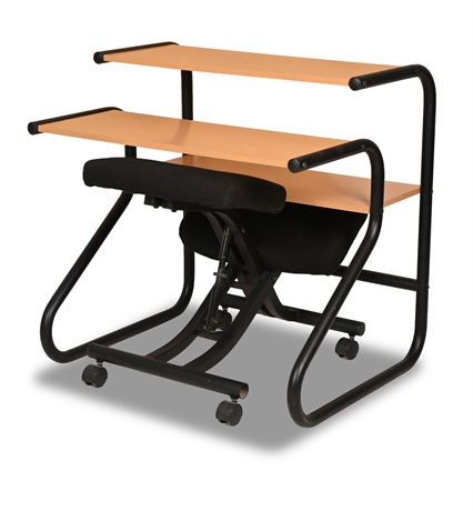 Ergonomic Chair and Task Desk Set