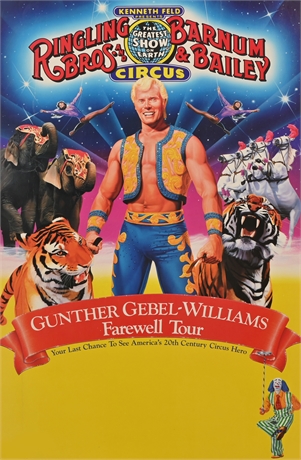 Ringling Bros Gunther Gebel-Williams Farewell Tour Poster