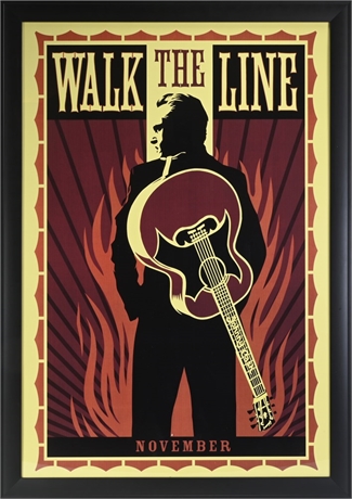Walk The Line Johnny Cash Framed Print