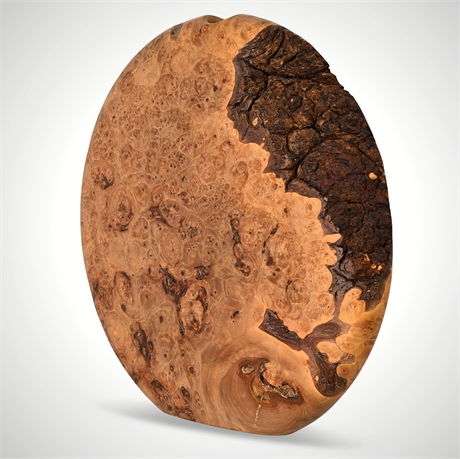Warren Vienneau Signed Burl Wood Bud Vase, 1994