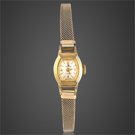 Bucherer Ladies 18K Gold Wristwatch – Swiss 17J Mechanical, c.1950s