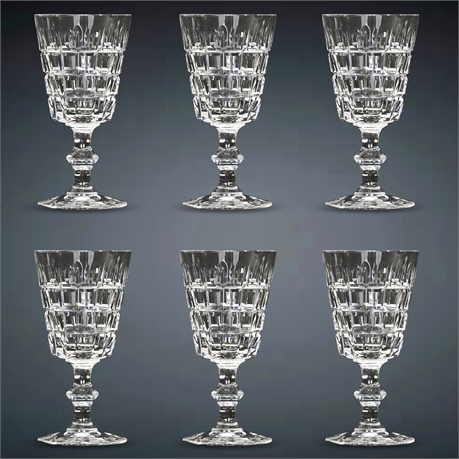 "Mallory" Hawkes Cut Glass Stems - Set of 6