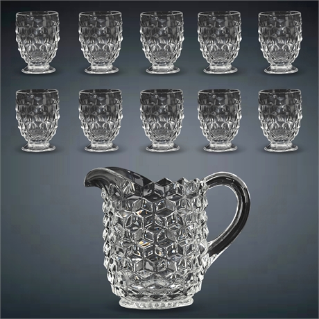 Fostoria 'American' Pitcher and Cups Set