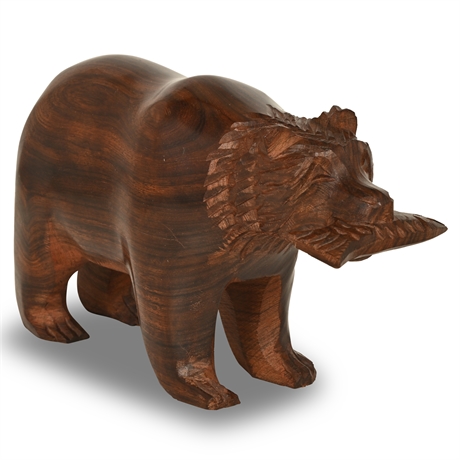 Hungry Bear Ironwood Sculpture