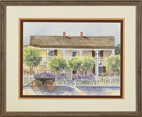 Ann Peck 'Armijo-Gallagher House' Original Watercolor