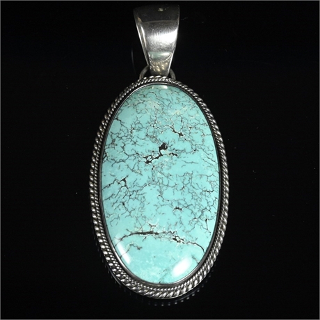 Artie Yellowhorse Sterling and Turquoise Pendant