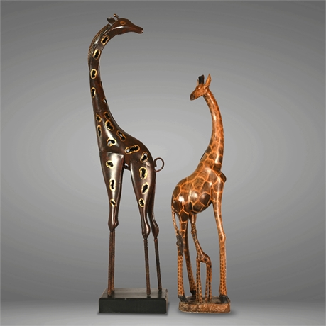 Large Floor Standing Giraffe Sculptures