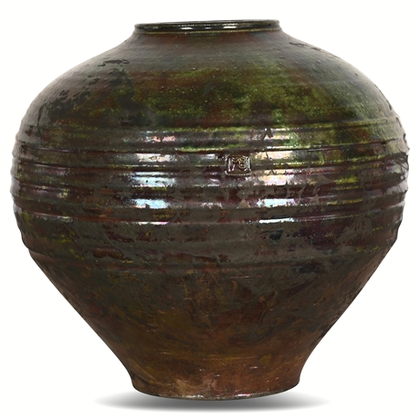 Mid Century Ceramic Stoneware Studio Pottery Vase, Signed