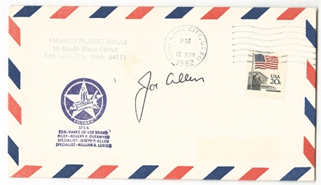 Joseph P. Allen Signed STS-5 Columbia Crew Cover — Nov. 12, 1982