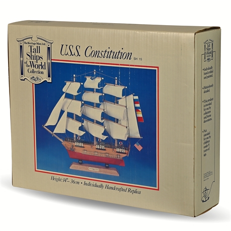 U.S.S Constitution Wood Model Ship by Heritage Mint