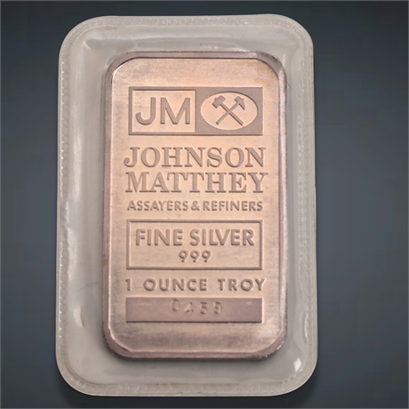 Vintage Johnson Matthey 1 oz .999 Silver Ingot