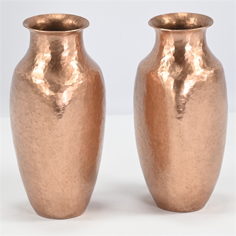 Hand Hammered Copper Vases