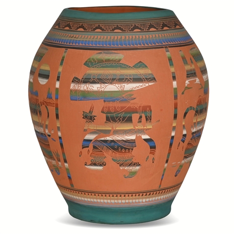 Navajo Sgraffito Pottery Vase by Kathleen King