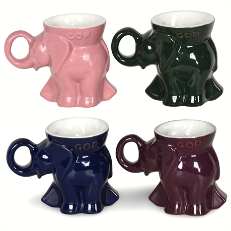 Frankoma Republican Elephant Mugs (1992-1995)