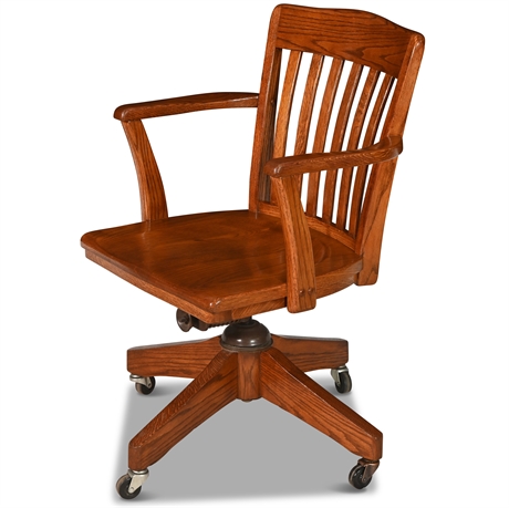 Vintage Oak Bankers Chair