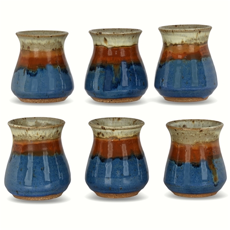 Set of 6 Stoneware Wine Cups