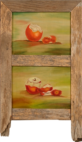 Reclaimed Frame Apple Painting