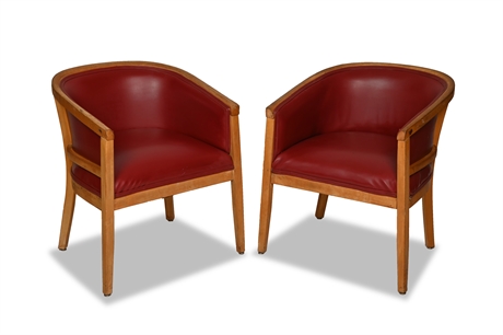 Pair Vintage Club Chairs
