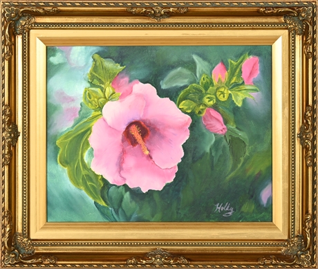Hibiscus - Original Oil by Holly Goettelmann