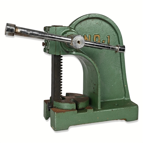 No. 1 Cast Iron Arbor Press – Vintage Bench Tool, 15 lbs