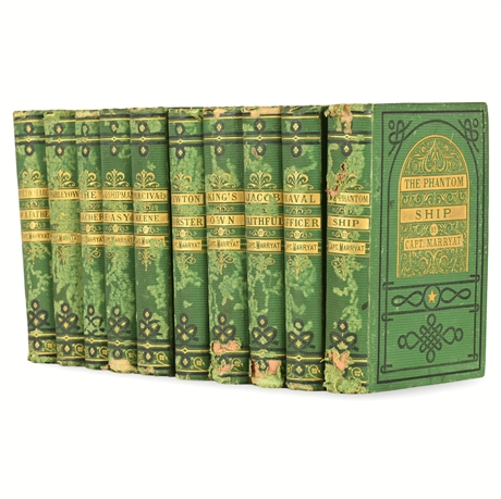 10-Volume Set of Captain Marryat's Novels – 18th Century Decorative Bindings