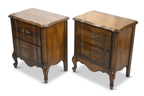 Pair Queen Anne Style Night Stands