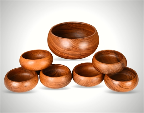 Dolphin Thailand Genuine Teakwood Salad Bowl Set – 7 Pieces