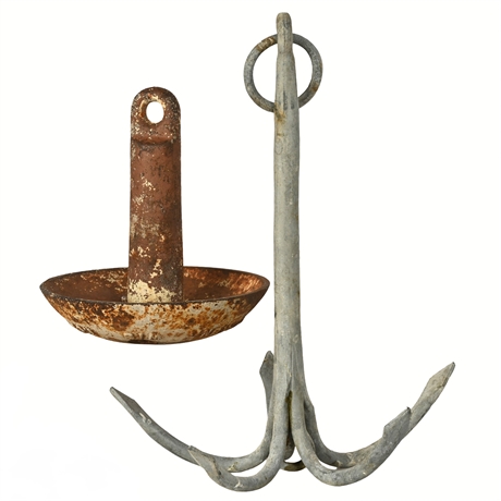 Grapnel Anchor and Mushroom Anchor