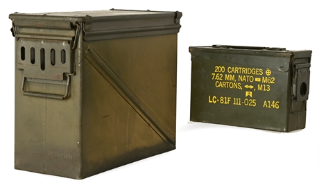 Vintage US Military Ammunition Boxes