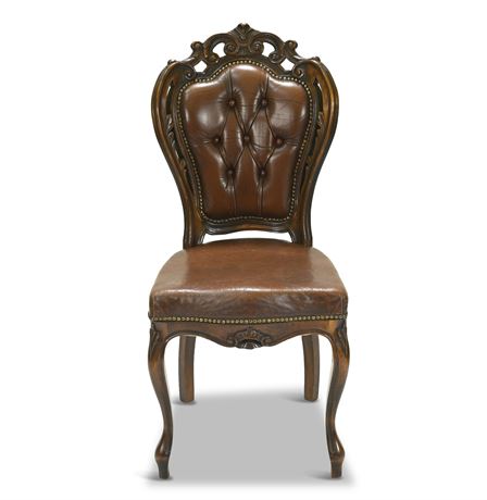 Tufted Leather Side Chair