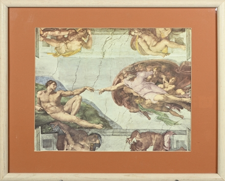 "The Creation of Adam" Framed Print