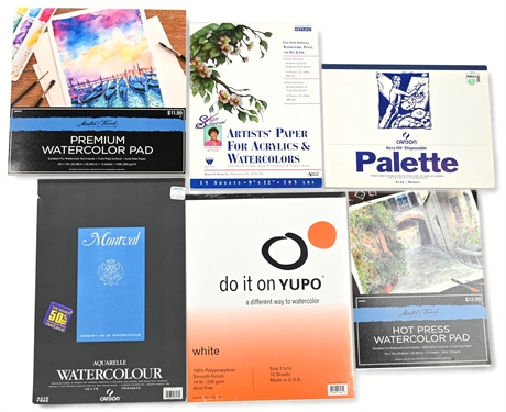 Watercolor Paper and Palette Pad Collection