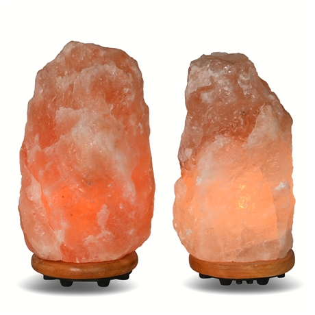 Pair 9" Himalayan Salt Lamps